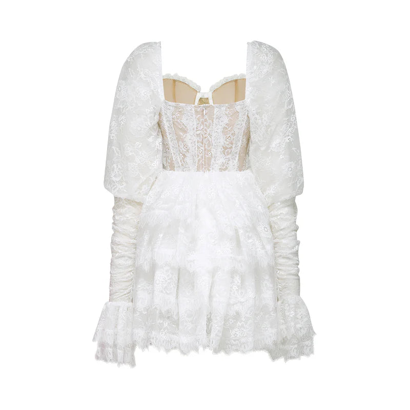Бяла рокля "LACE"