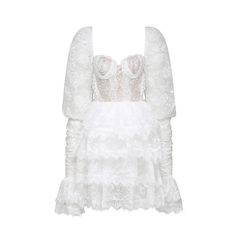 Бяла рокля "LACE"
