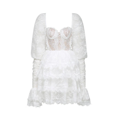 Бяла рокля "LACE"